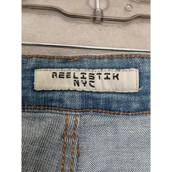 Reelistik NYC, Mens Distressed Jeans, Size 40, Paint Splatter, Holes, Frayed Hem - Picture 3 of 9